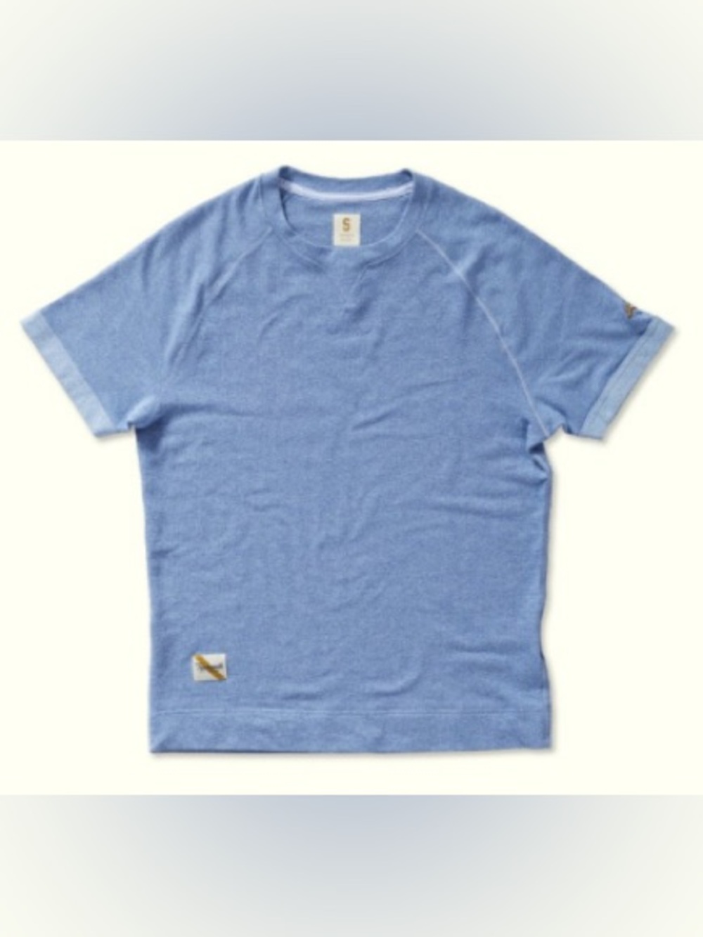 Tracksmith light Blue Terry Crew Tee